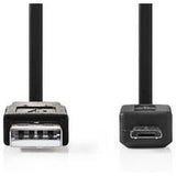 Nedis Flat USB 2.0-CABLE A M-Micro-B M 1.0m BK