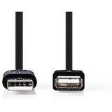 Nedis Cable USB 2.0 A M-USB A F 3.0m BK - image 2 of 3