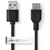 Nedis Cable USB 2.0 A M-USB A F 3.0m BK - image 3 of 3