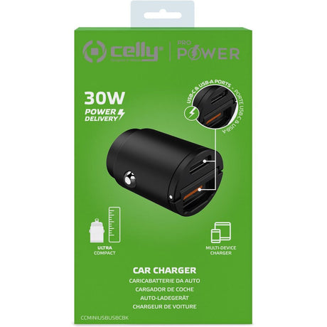 Celly Mini Car Charger 30W 1 USB + 1 USB - image 5 of 5