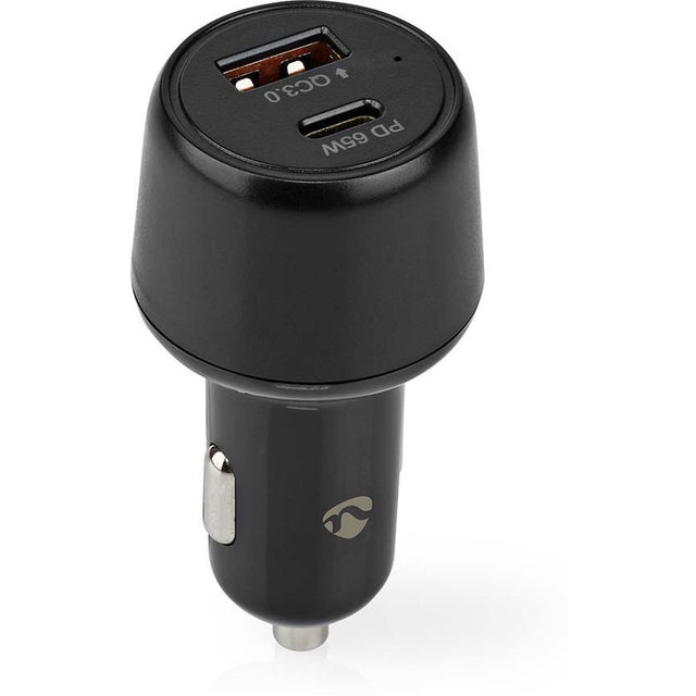Nedis Car Charger 2.0 / 3.0 / 3.25 A Outputs: 2 USB-A / USB-C 65W