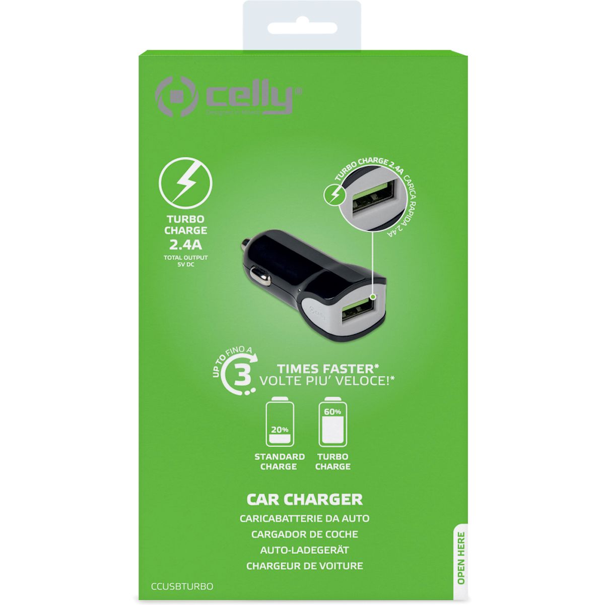 Celly USB Auto Charger 1 USB Port 2.4A Black - image 4 of 5