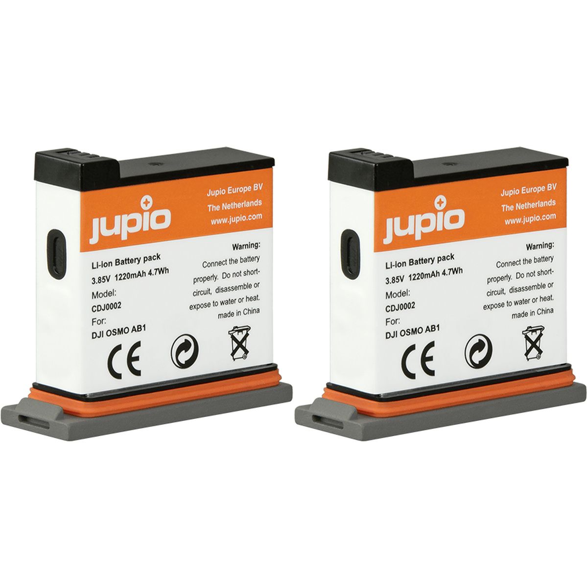 Jupio Valuepack 2X Battery Osmo Action AB1 1220mAh + Charger - image 2 of 5