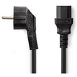 Nedis Power Cable Schuko M Angled - C13 (IEC-320-C13) 2m BK