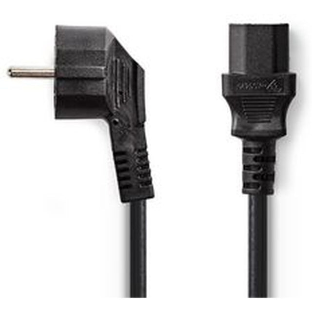 Nedis Power Cable Schuko M Angled - C13 (IEC-320-C13) 2m BK
