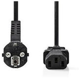 Nedis Power Cable Schuko M Angled - C13 (IEC-320-C13) 2m BK - image 2 of 4