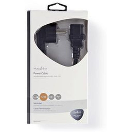 Nedis Power Cable Schuko M Angled - C13 (IEC-320-C13) 2m BK - image 3 of 4