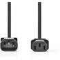 Nedis Power Cable | IEC-320-C14 | Straight | 5.00 M | Round | PVC | Black