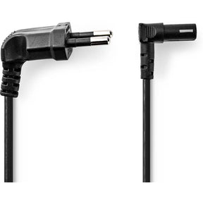 Nedis Stroomkabel |EU Male | IEC-320-C7 | 90° Gehoekt | 5.00 M | Plat