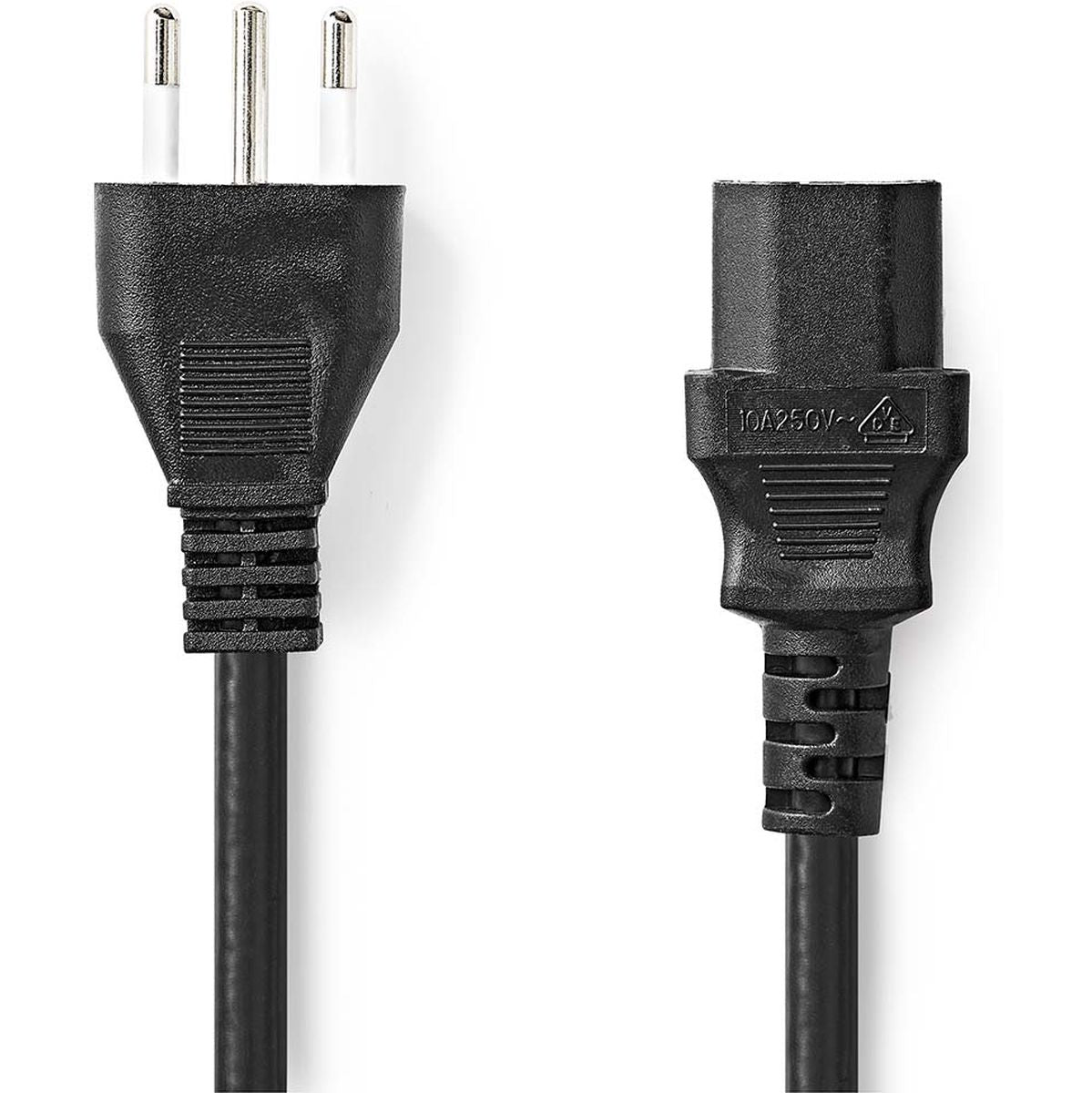 Nedis Power Cable | Italy Male | IEC-320-C13 | Straight | 2.00 M | PVC | Black