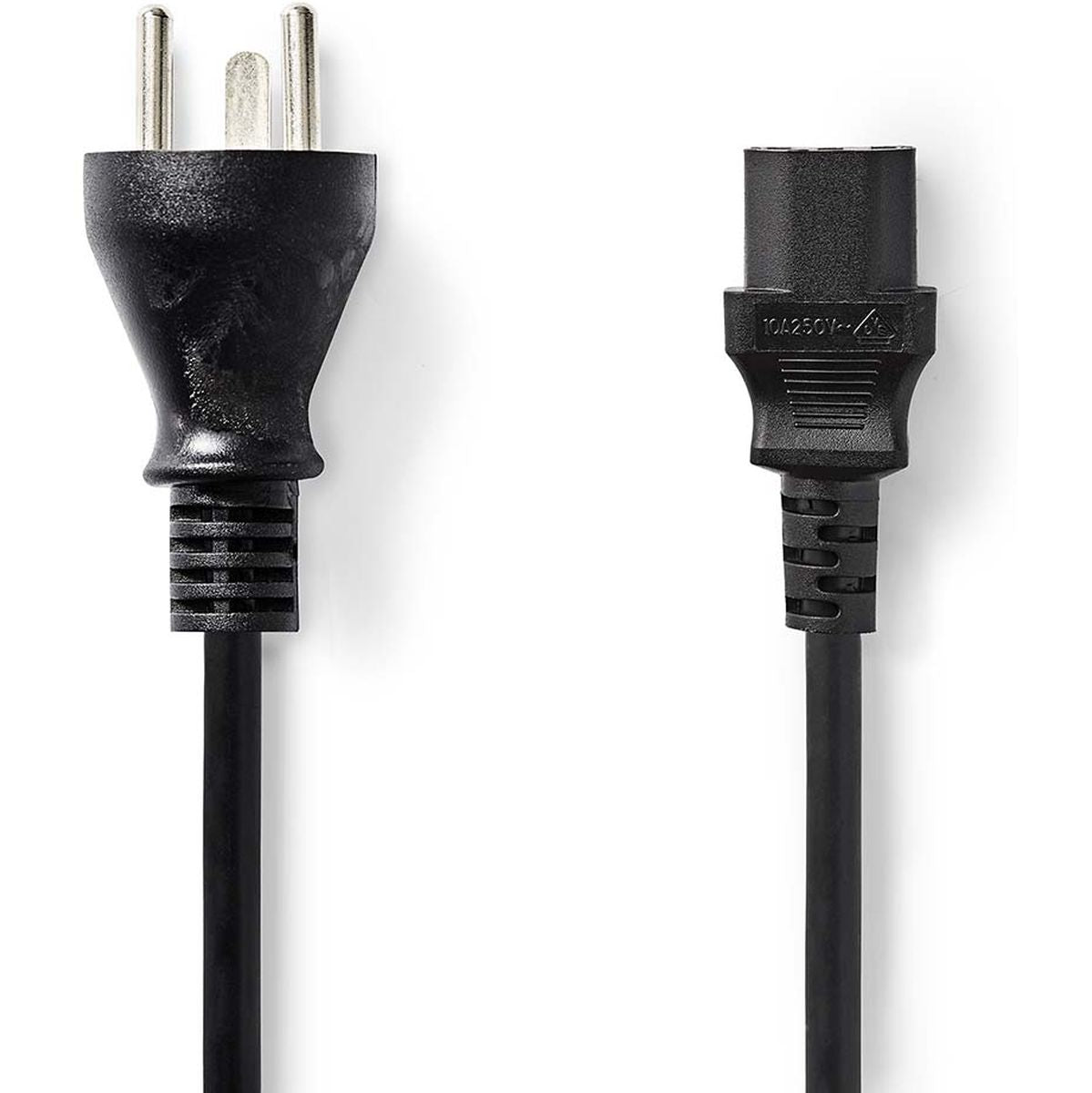 Nedis Power Cable | Denmark Male | IEC-320-C13 | Straight | 2.00 M | PVC | Black