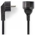 Nedis Power Cable Schuko M Angled-Schuko F 3.0m BK