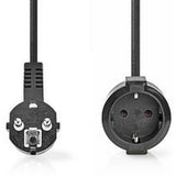 Nedis Power Cable Schuko M Angled-Schuko F 3.0m BK - image 2 of 4