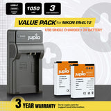 Jupio Kit: 2X Battery EN-EL12 + USB Single Charger - image 5 of 5