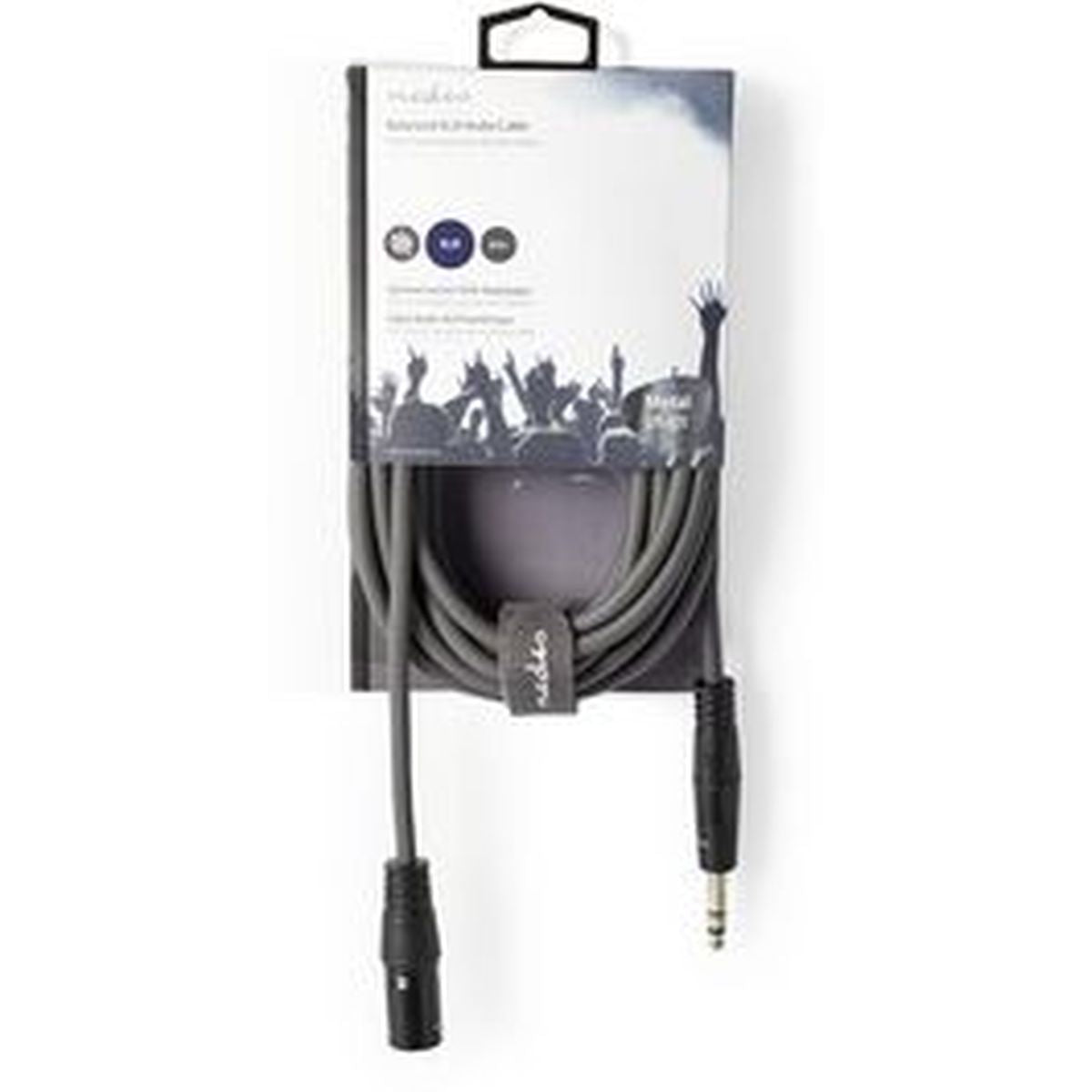 Nedis Balanced XLR-Audiocbl XLR 3-PINS M-6.35mm M 5m GY - image 3 of 3