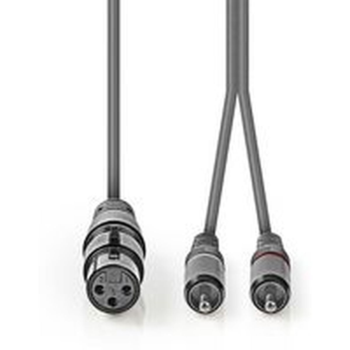 Nedis XLR-Audio Cable XLR 3-PINS F-2X RCA M 3.0m Grey - image 2 of 3