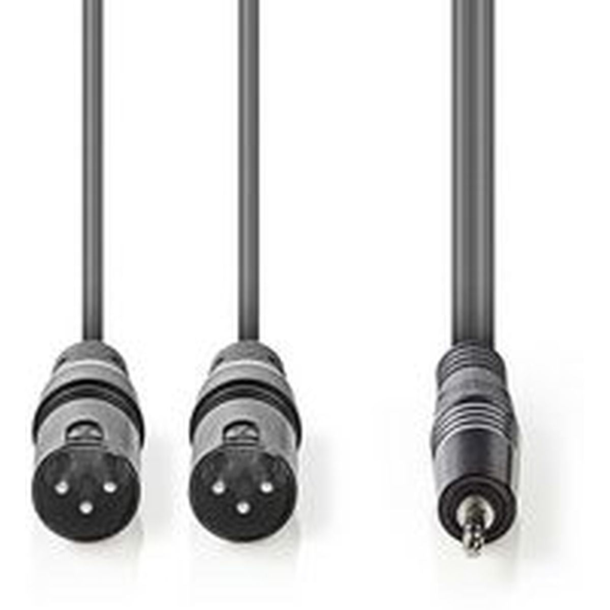 Nedis XLR-Audio Cable 2X XLR 3-PINS M-3.5mm M 3.0m Grey - image 2 of 3