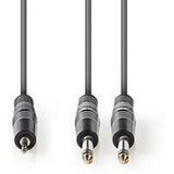 Nedis Stereo Audio Cable 2X 6.35mm M-3.5mm M 3.0m Grey - image 2 of 3