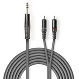 Nedis Stereo Audio Cable 6.35mm M-2X RCA M 3.0m Grey - image 2 of 3