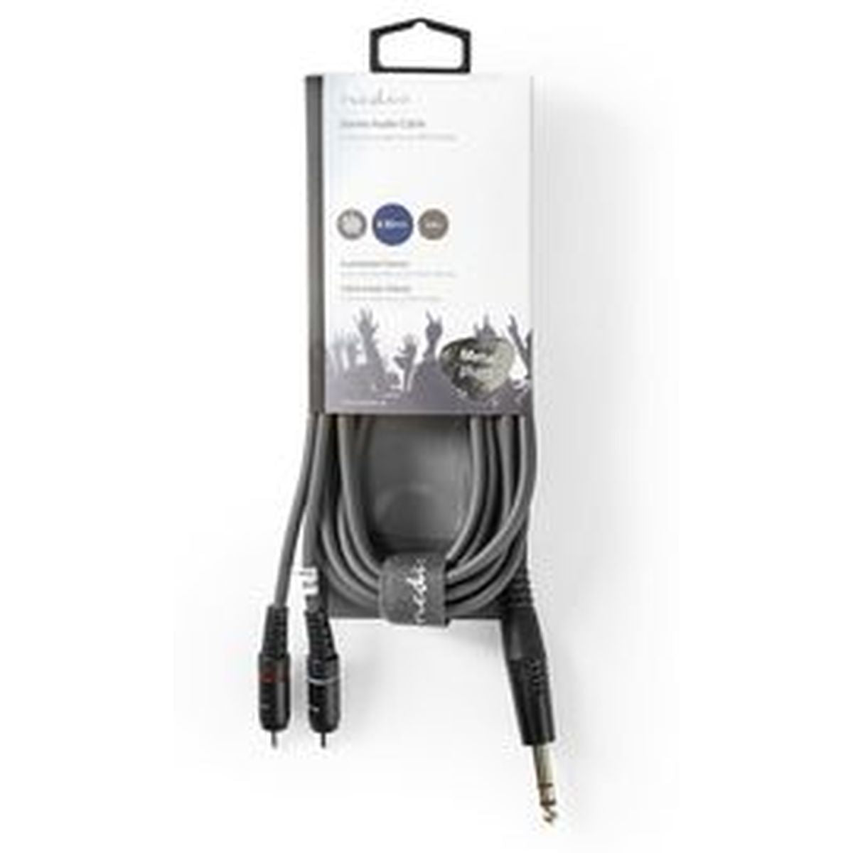 Nedis Stereo Audio Cable 6.35mm M-2X RCA M 3.0m Grey - image 3 of 3