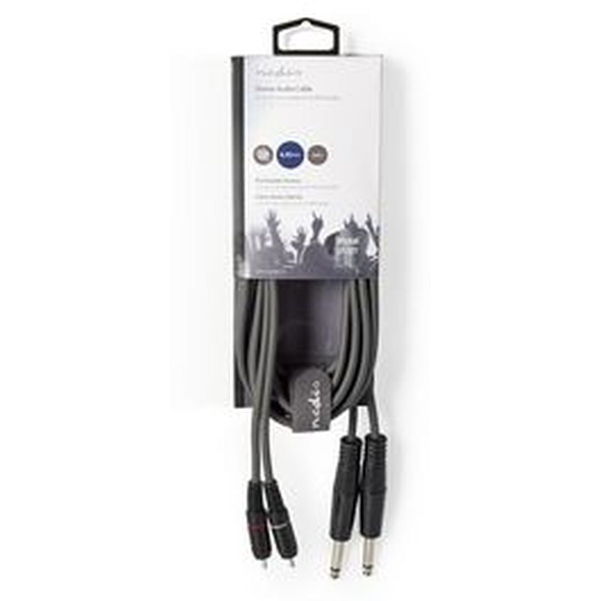 Nedis Stereo Audio Cable 2X 6.35mm M-2X RCA M 3.0m Grey - image 3 of 3