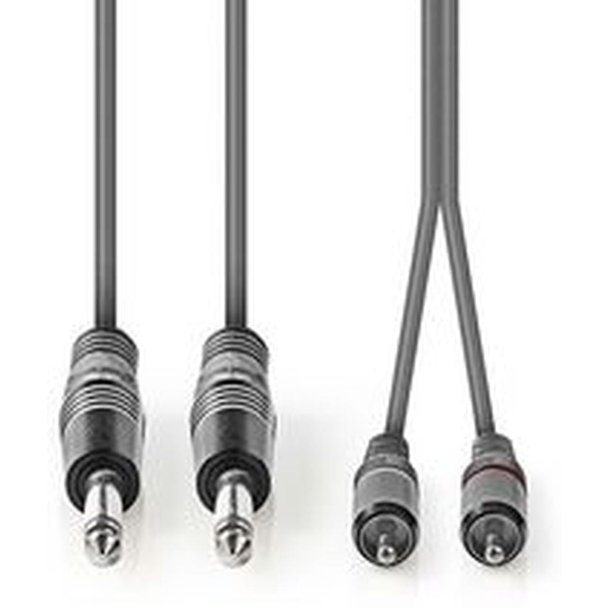 Nedis Stereo Audio Cable 2X 6.35mm M-2X RCA M 5.0m Grey - image 2 of 3