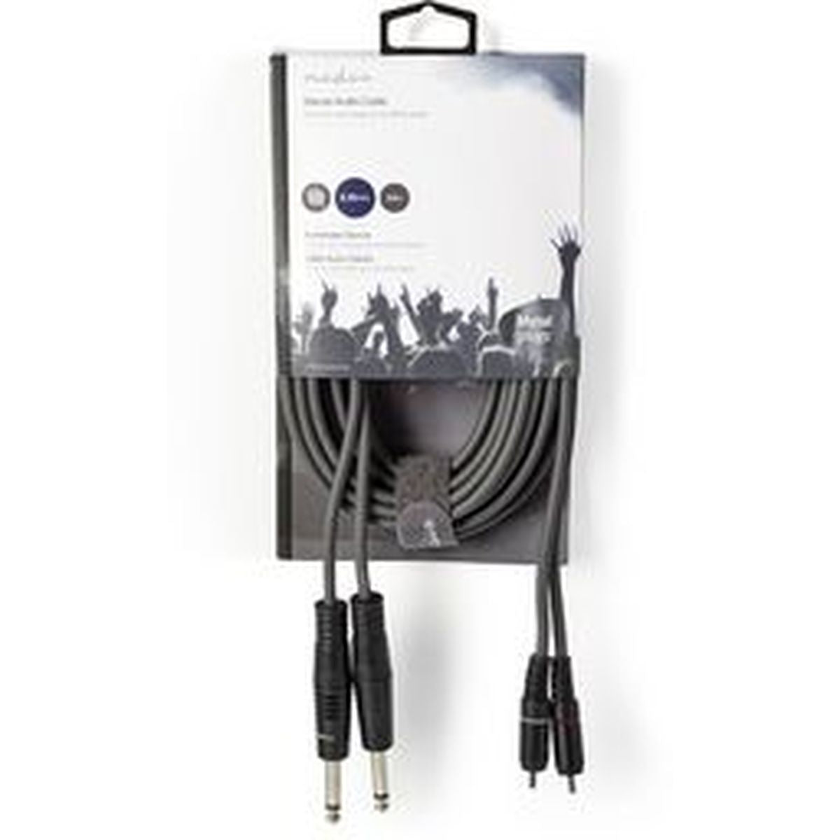 Nedis Stereo Audio Cable 2X 6.35mm M-2X RCA M 5.0m Grey - image 3 of 3
