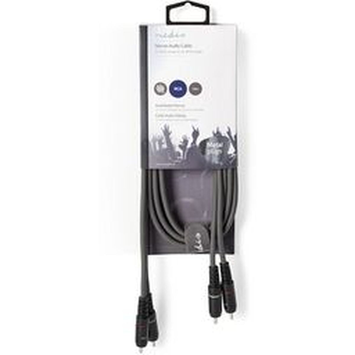 Nedis Stereo Audio Cable 2X RCA M-2X RCA M 1.5m Grey - image 3 of 3