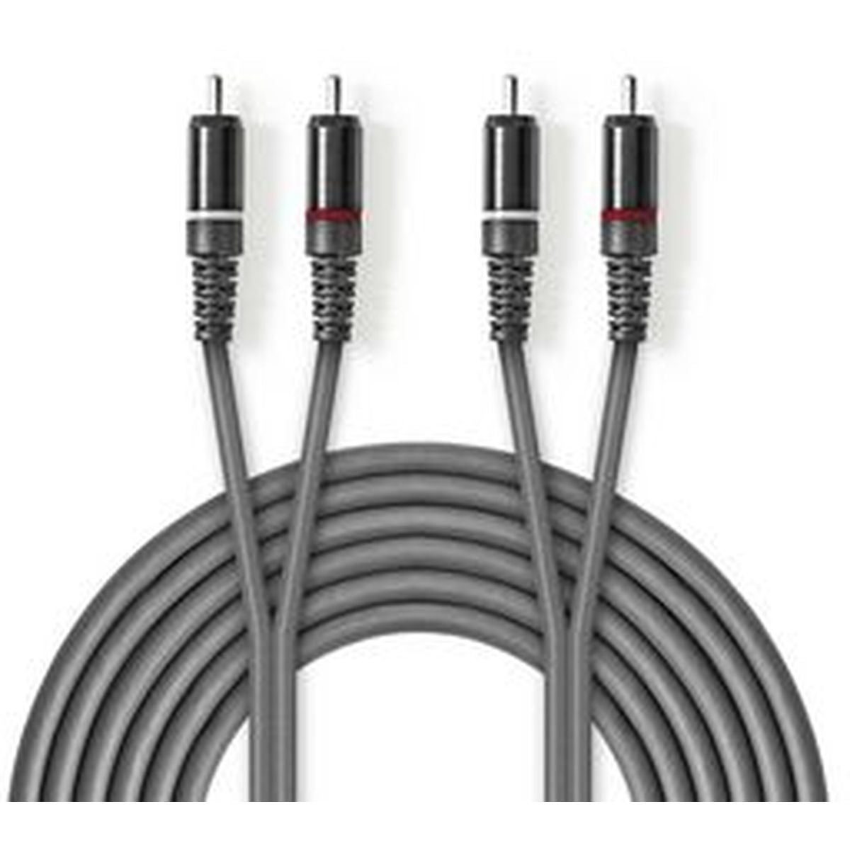 Nedis Stereo Audio Cable 2X RCA M-2X RCA M 5.0m Grey