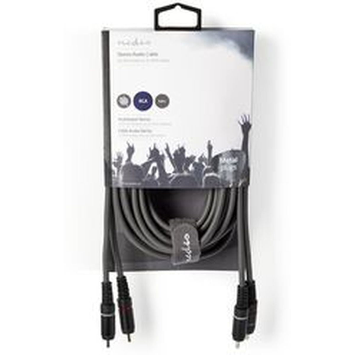 Nedis Stereo Audio Cable 2X RCA M-2X RCA M 5.0m Grey - image 3 of 3