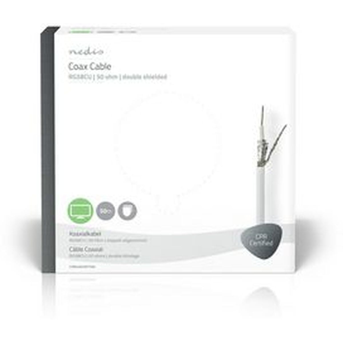 Nedis Coaxial Cable RG58CU 50.0m Giftbox WH - image 2 of 4