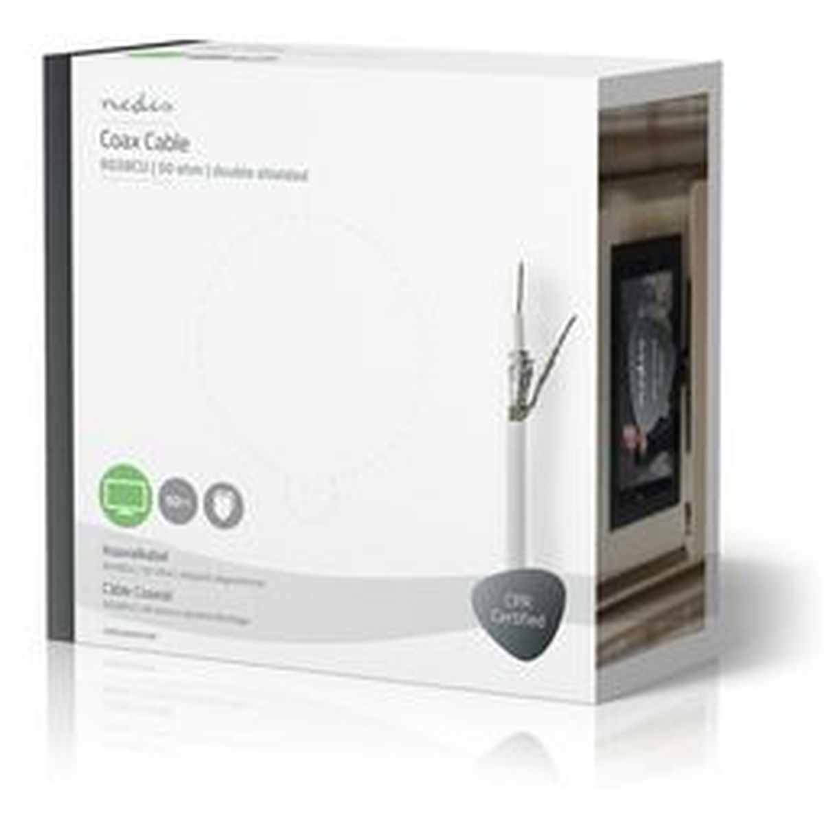 Nedis Coaxial Cable RG58CU 50.0m Giftbox WH - image 3 of 4