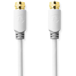 Nedis Satellite & Antenna Cable F-Male Gold Flated 75 ? Single Shield 1 M