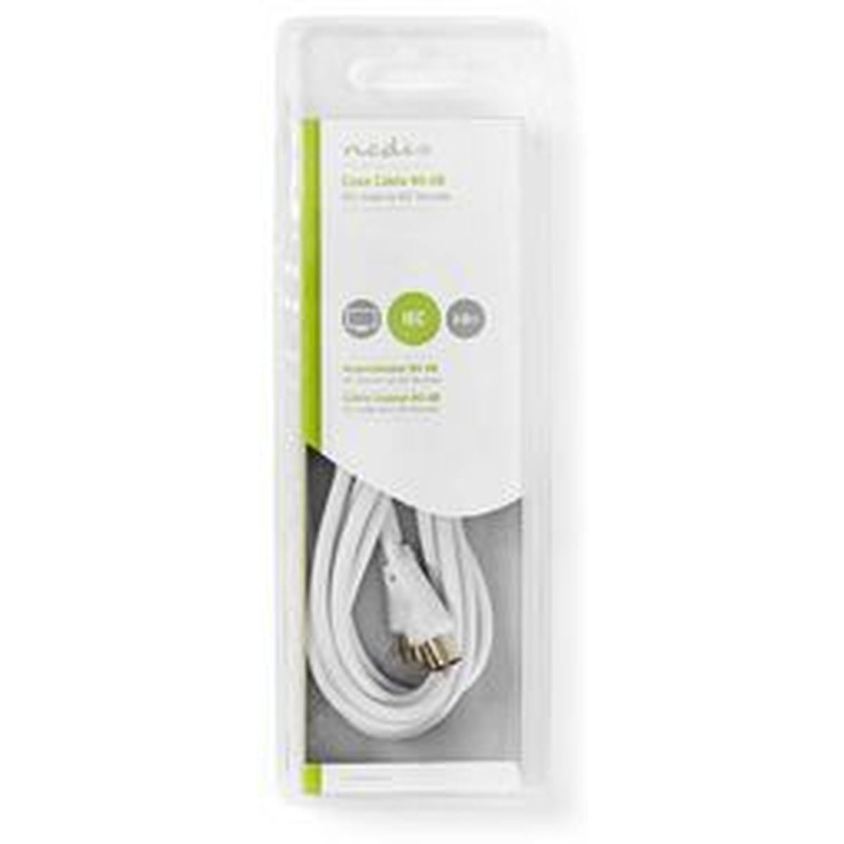 Nedis Coaxial Cable 90dB IEC (Coax) M-IEC (Coax) F 2.0m WH - image 3 of 3