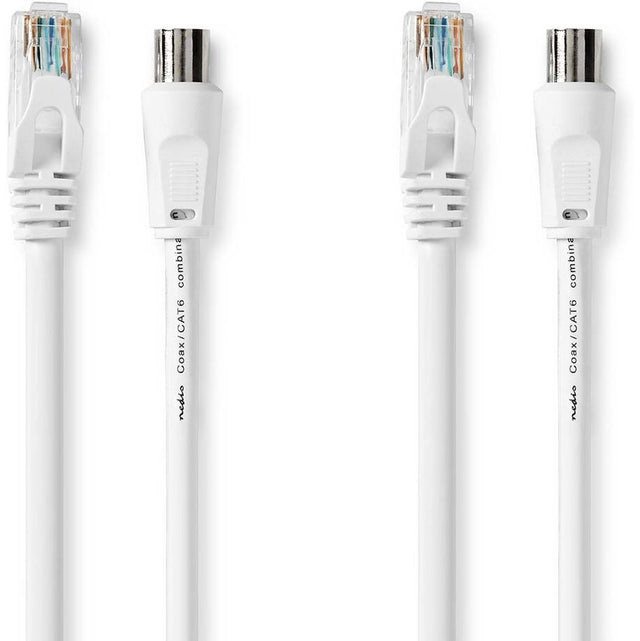 Nedis Coax Cat6 Combi Cable IEC Nickel Flated RG58 75 ? Double Shield 3 M