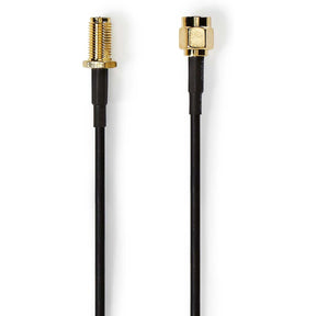 Nedis Antenna Cable M RP-SMA F Gold Flated 50 ? Single Shielded 1 M Round