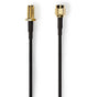 Nedis Antenna Cable M RP-SMA F Gold Flated 50 ? Single Shielded 1 M Round