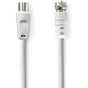 Nedis Satellite & Antenna Cable F-Male IEC M 75 ? Double Shielded 1.5 M Round