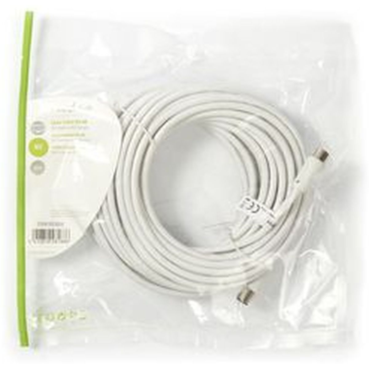 Nedis Coaxial Cable 90dB IEC (Coax) M-IEC (Coax) F 10m WH - image 3 of 3