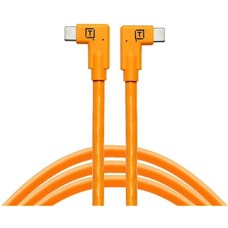TetherTools TetherPro USB-C to USB-C Rt. Angle/Rt.Angle - Orange 4.6M