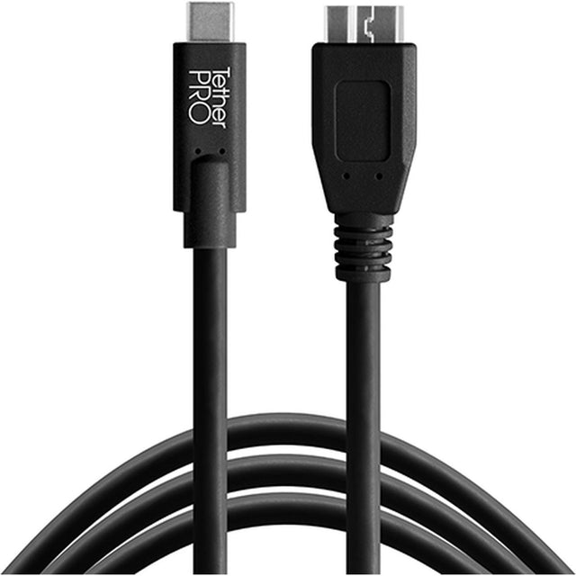 TetherTools TetherPro USB-C To 3.0 Micro-B 15' (4.6m) Black