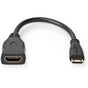 Nedis HS HDMI-Cable w/ Ethernet HDMI Mini- HDMI Output 4K@30Hz 10.2 Gbps 0.20 M