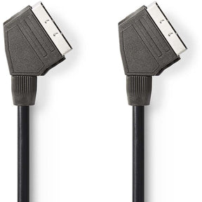 Nedis Scart-Cable Scart Male Nickled 480p 1.50 M Round PVC Black Label