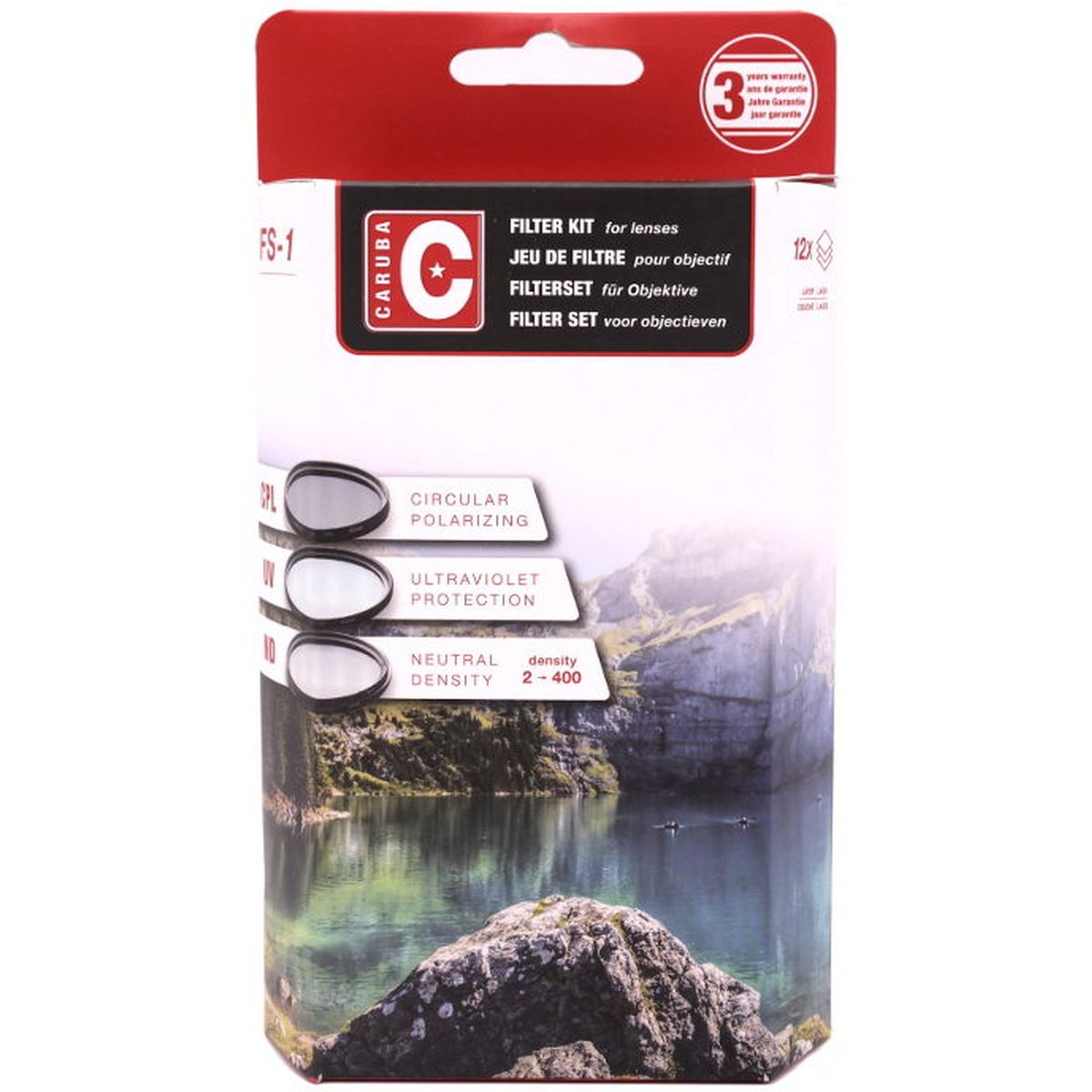 Caruba UV + CPL + Variable ND2 400 Kit 72mm