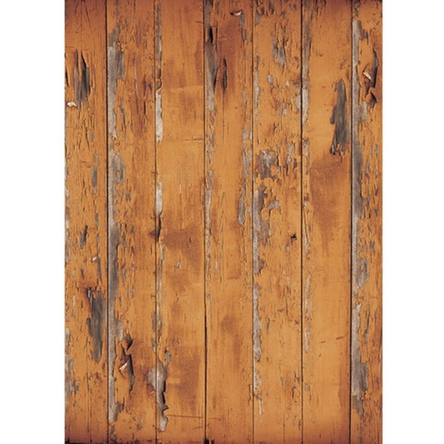 Westcott Distressed Wood Matte Vinyl Backdrop (5'X7') Rich