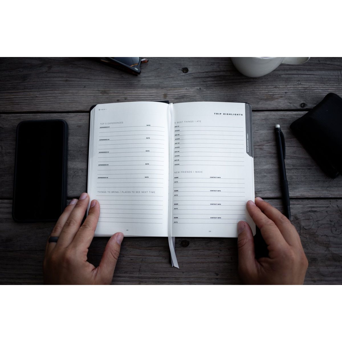 WANDRD The Travel Journal Black