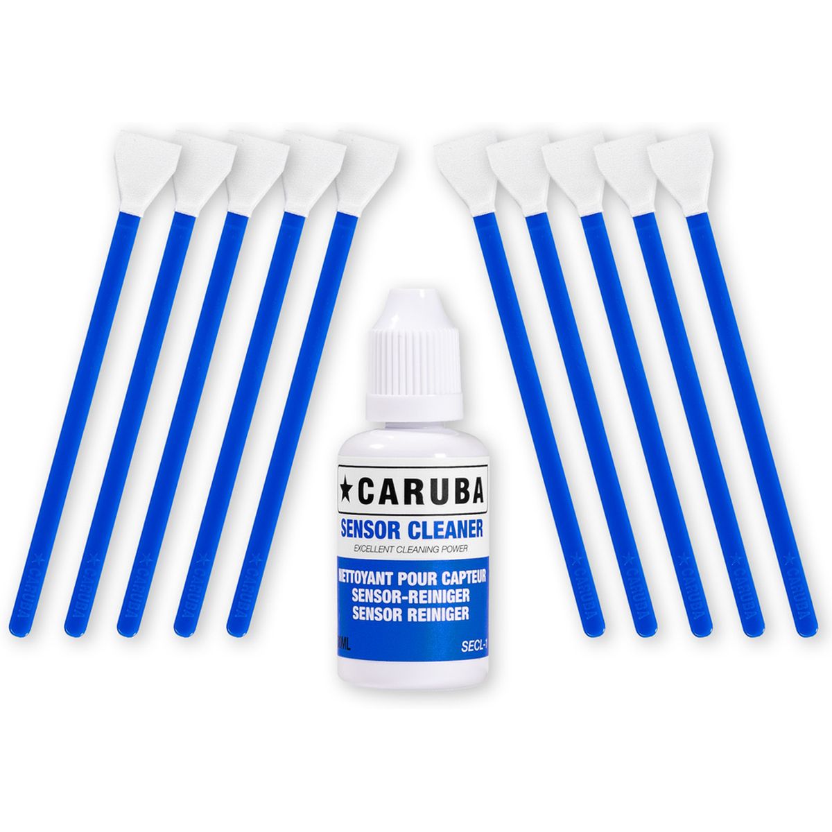 Caruba APS-C Cleaning Swab Kit (10 Swabs 16mm + Fluid 30ml)