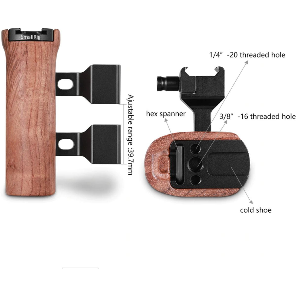SmallRig 2187 Wooden Nato Side Handle