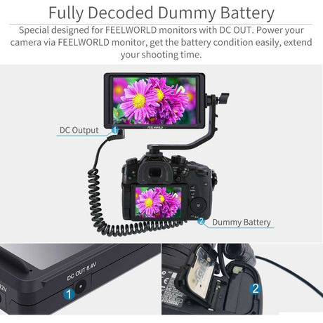 Feelworld EP-5B Dummy Battery D850 To DC - image 2 of 3
