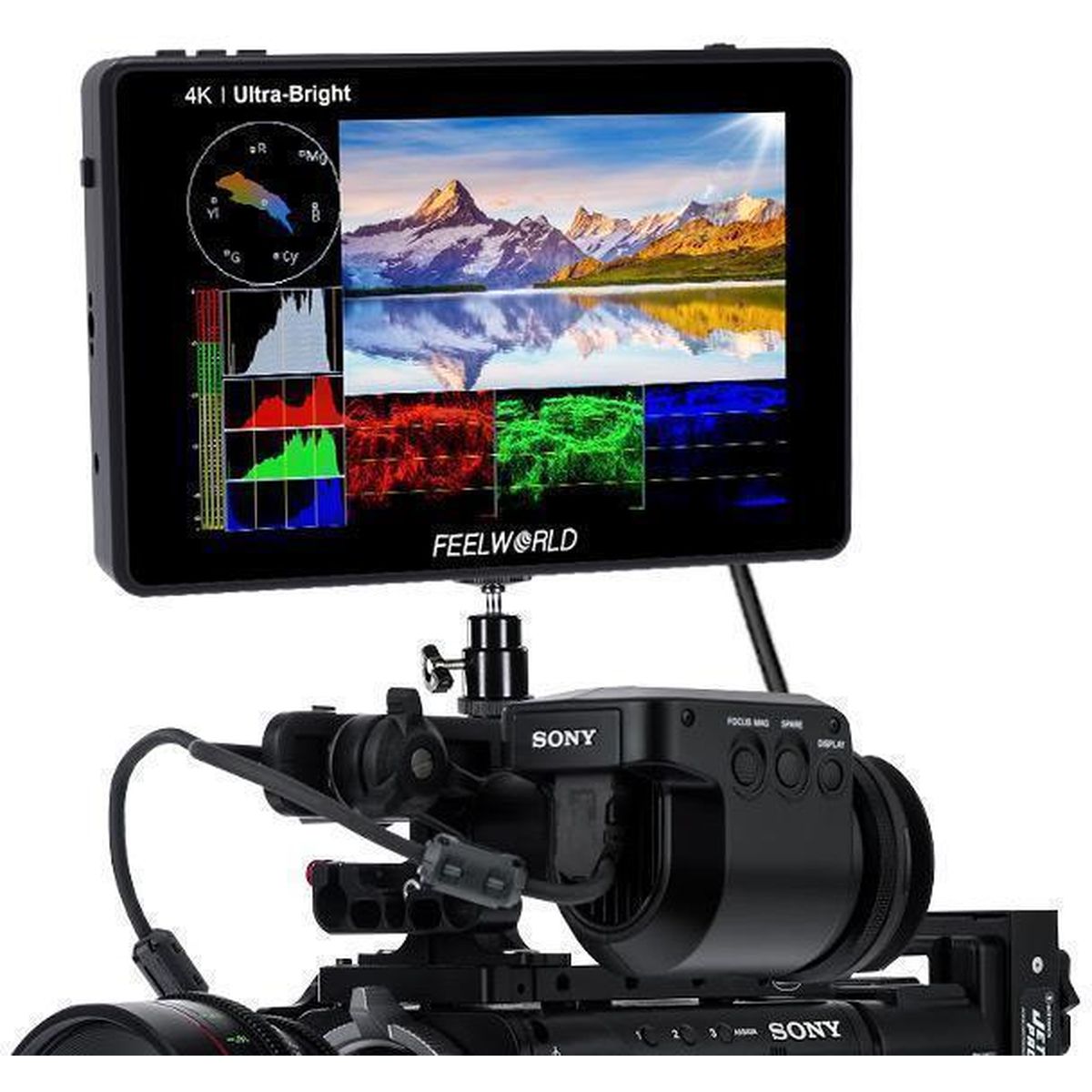 Feelworld 7 LUT7 (HDMI) Touch Monitor with Waveform/ Vector Scope
